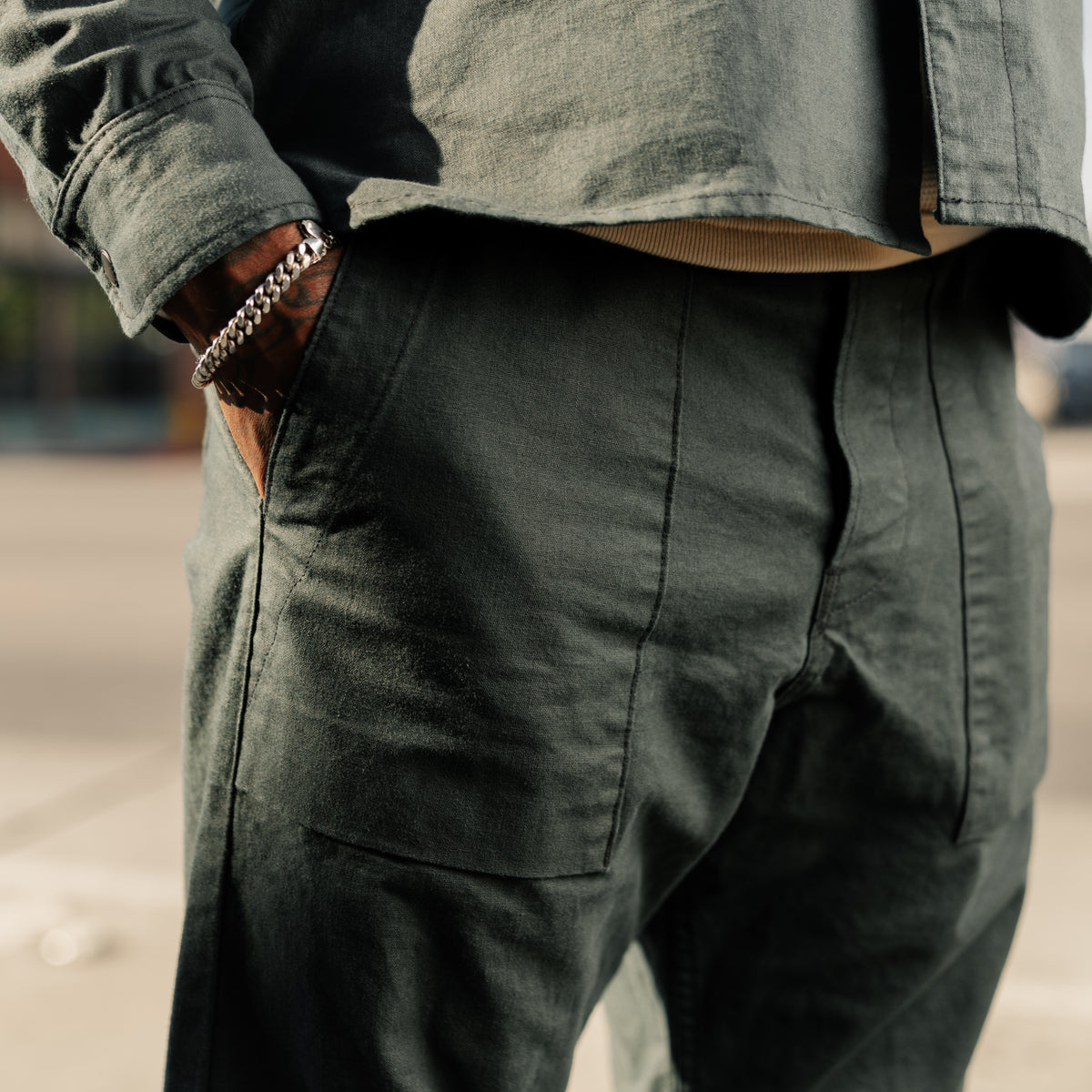 Rogue Territory Dyed Canvas Fatigue Pants Ash FINAL SALE