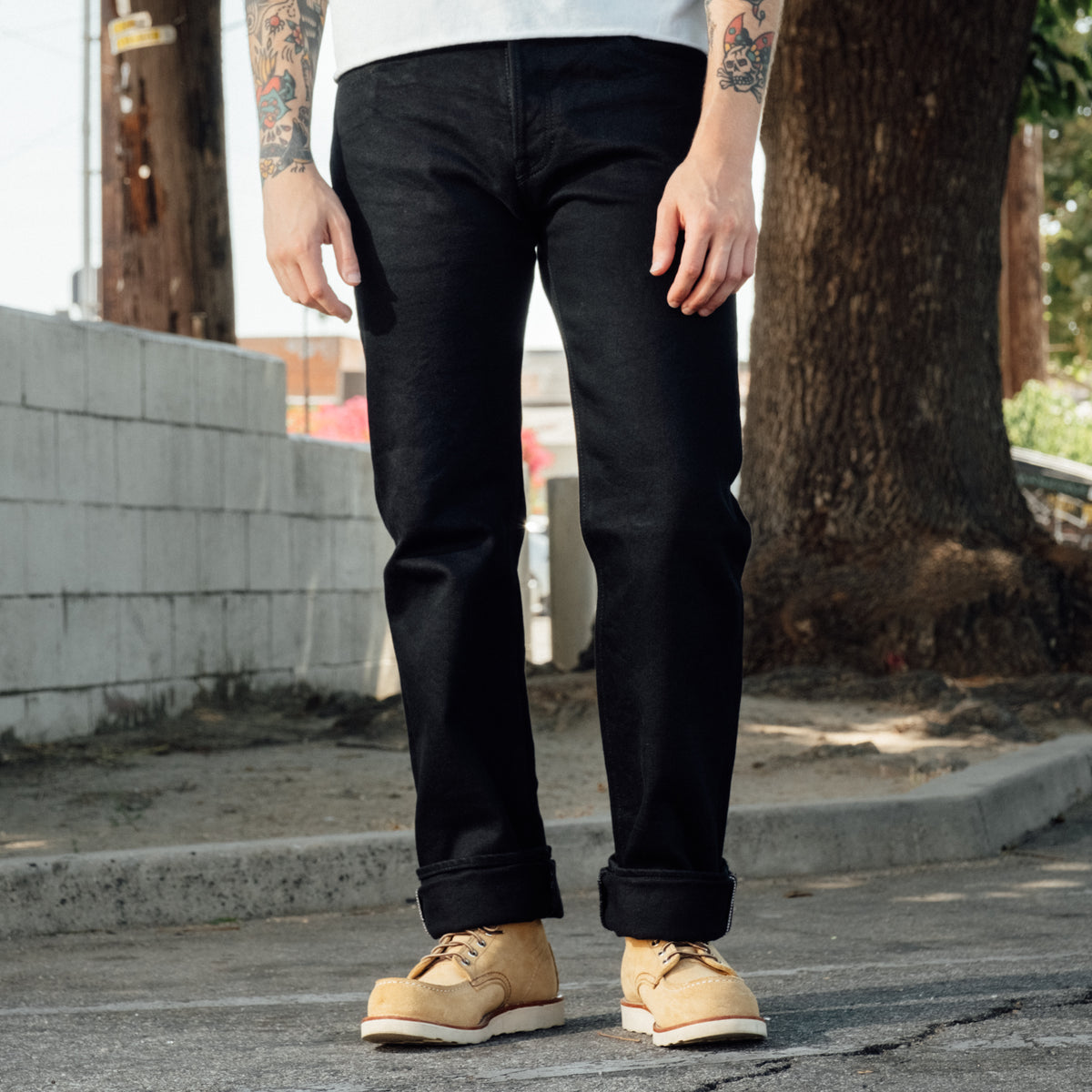 Iron Heart IH-666S-SBG 21oz Selvedge Denim Straight Cut Superblack Fades to Grey FINAL SALE