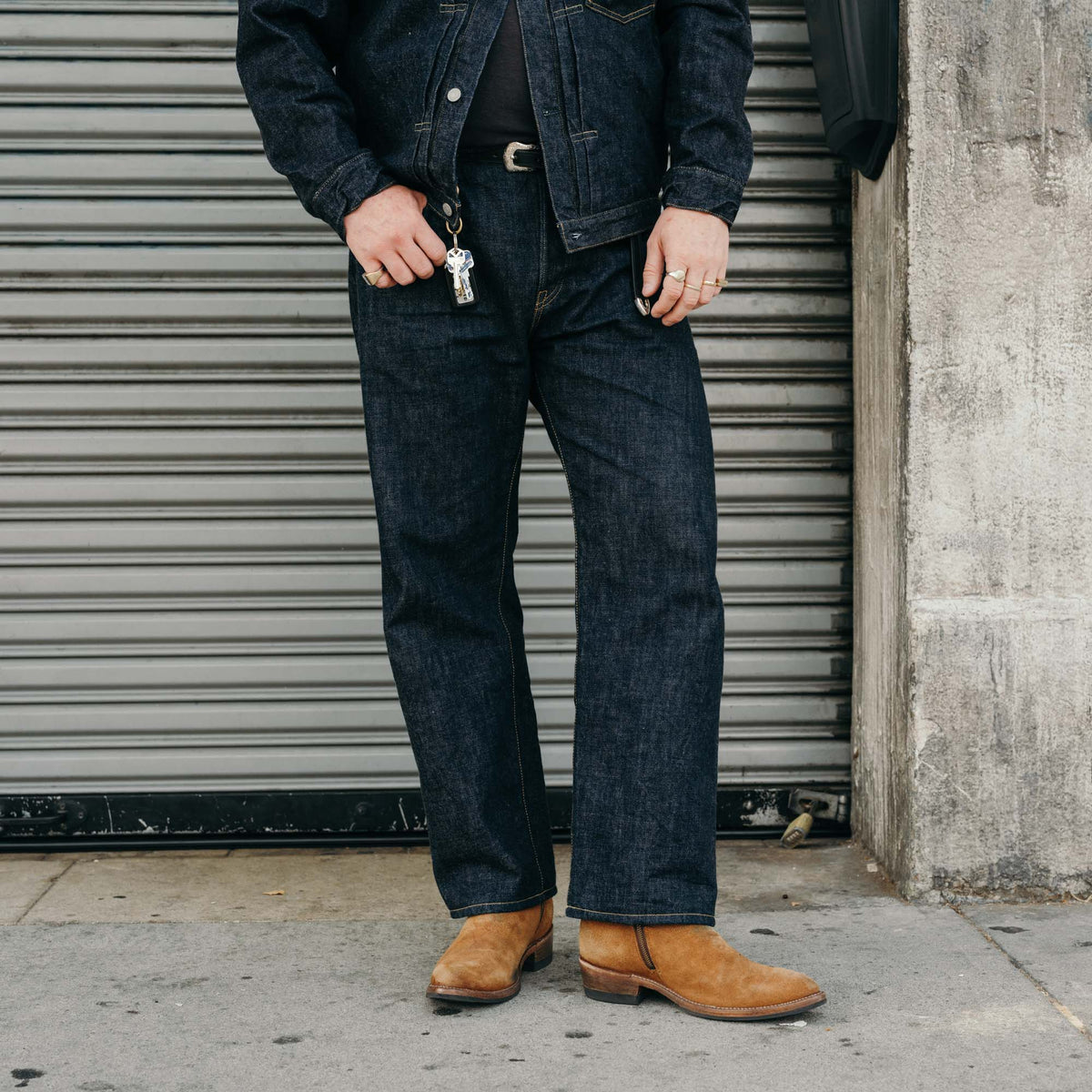 Omoto 0615 13.5oz Denim Relax Fit Button Fly