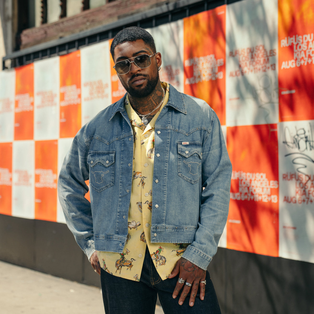 RRL Sawtooth Western 2x1 Denim Jacket Dillon Wash
