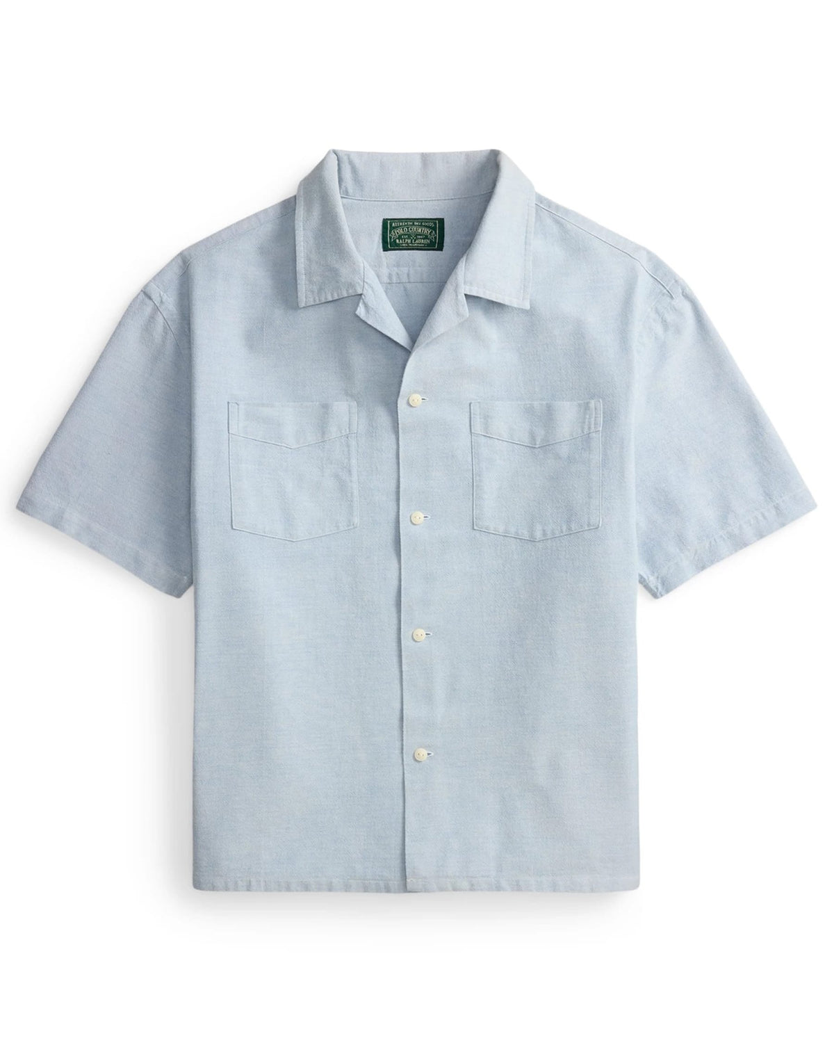 Polo Ralph Lauren Relaxed Fit Oxford Camp Shirt Blue White FINAL SALE