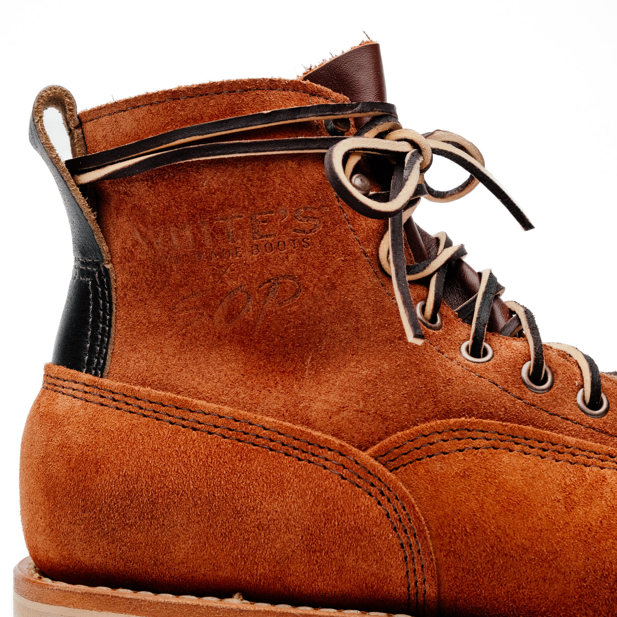 White's x Snake Oil Provisions Modified Big Shooter Boot Redwood Roughout FINAL SALE
