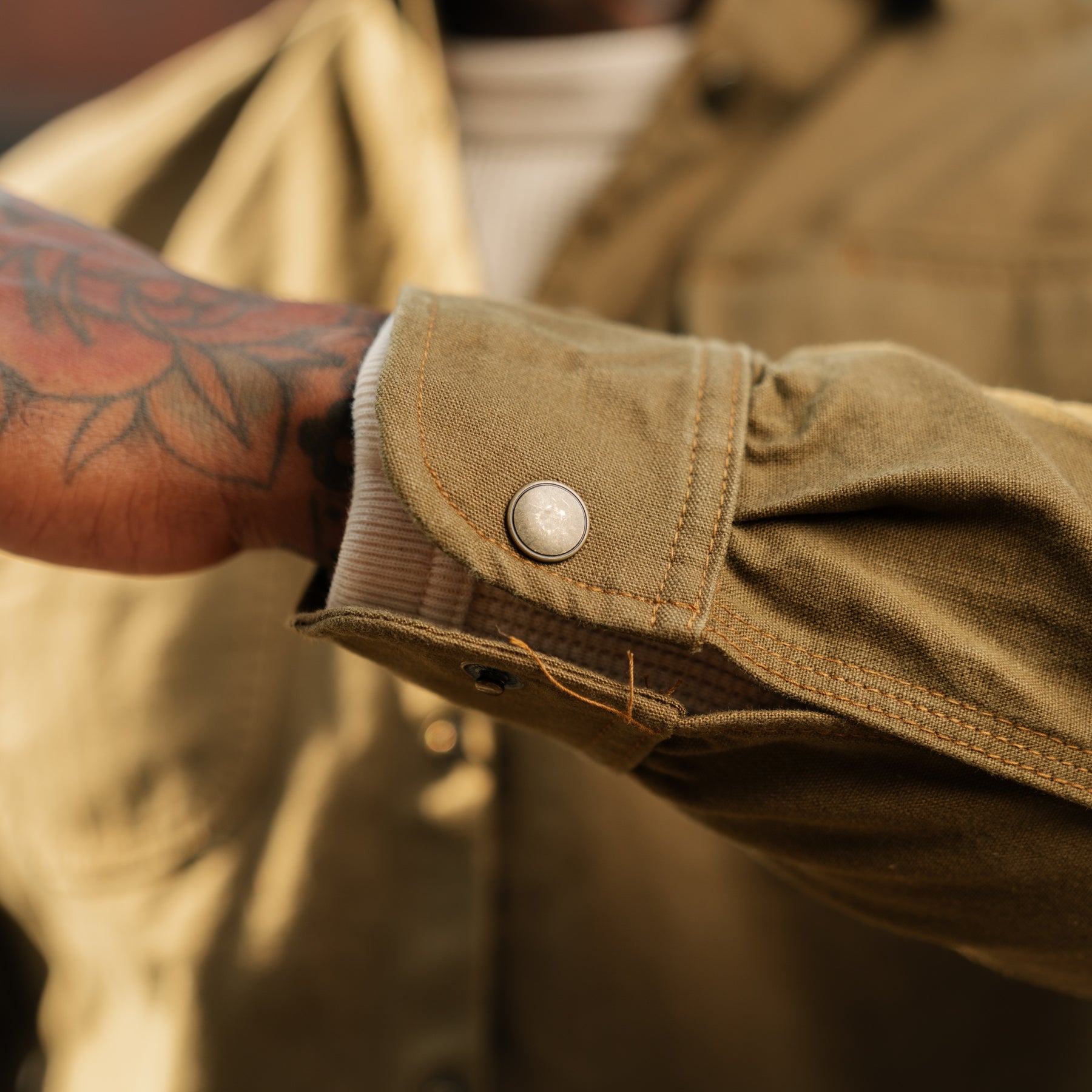 Rogue Territory Dyed Canvas Work Shirt Golden Brown FINAL SALE