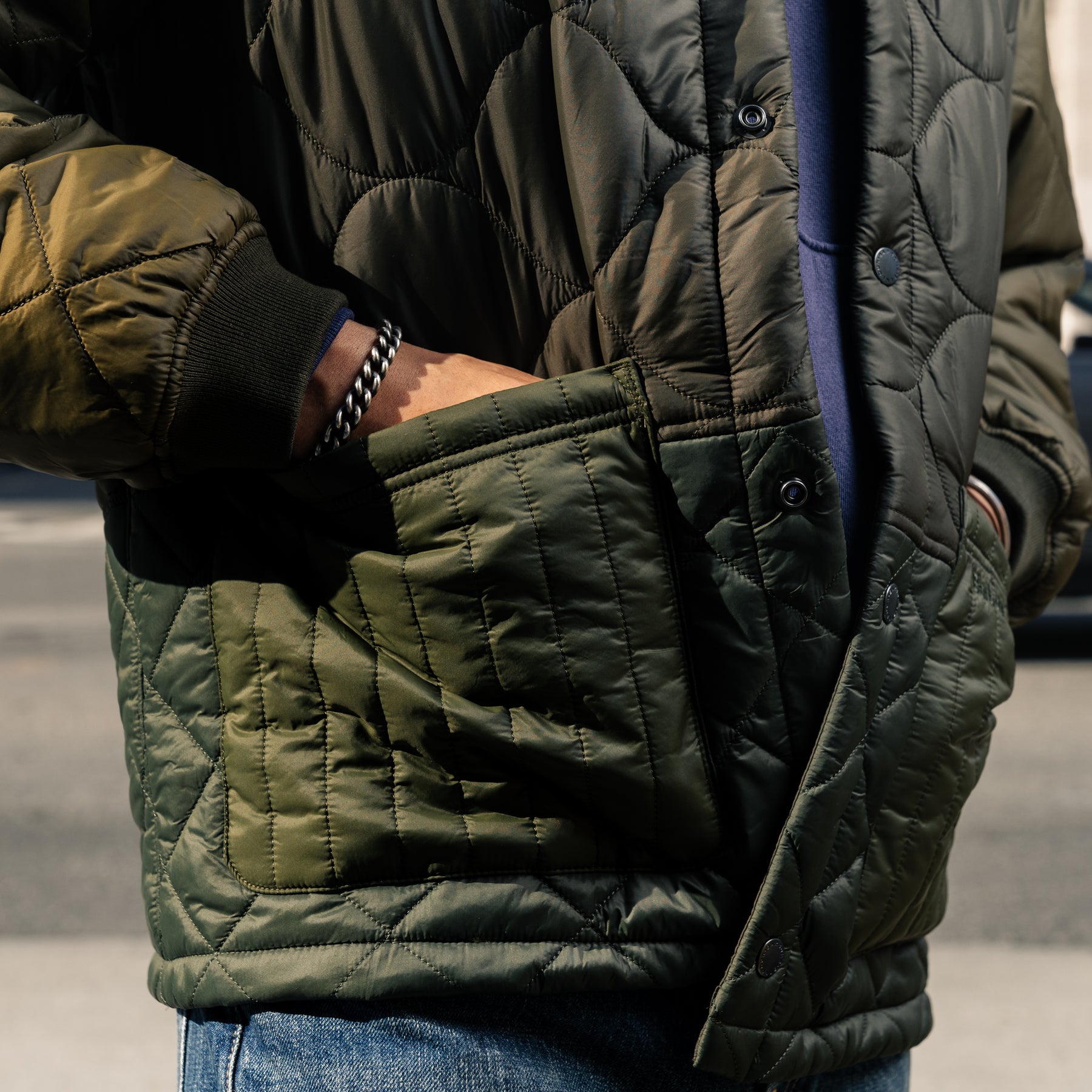 Barbour Cording Quilt Jacket Army Green FINAL SALE