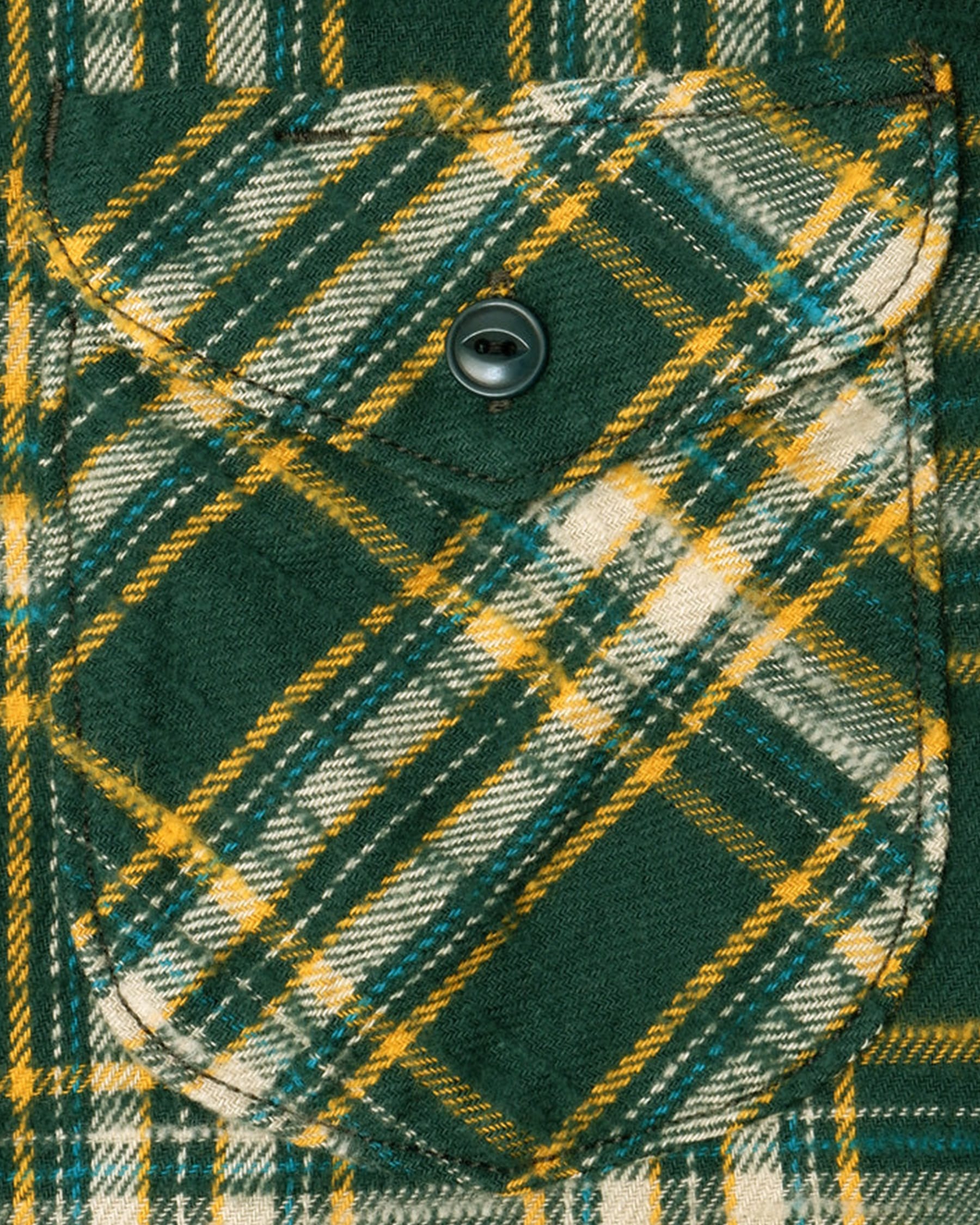 UES 502655 Slubby Flannel Shirt Green