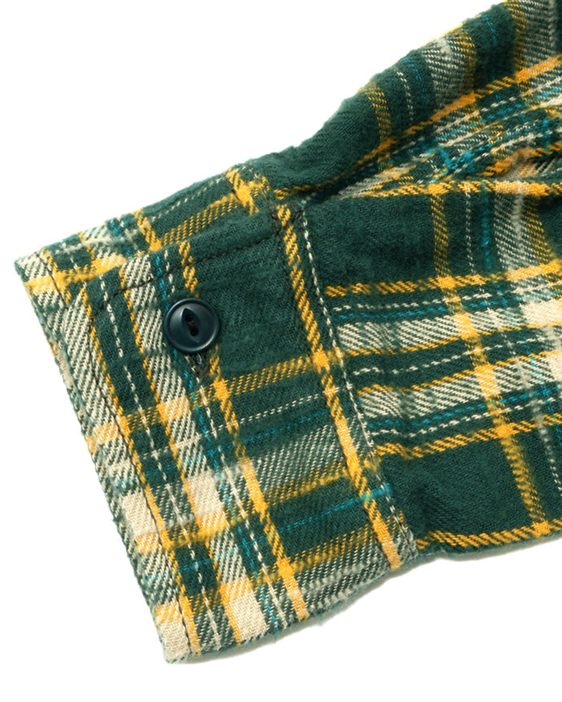 UES 502655 Slubby Flannel Shirt Green