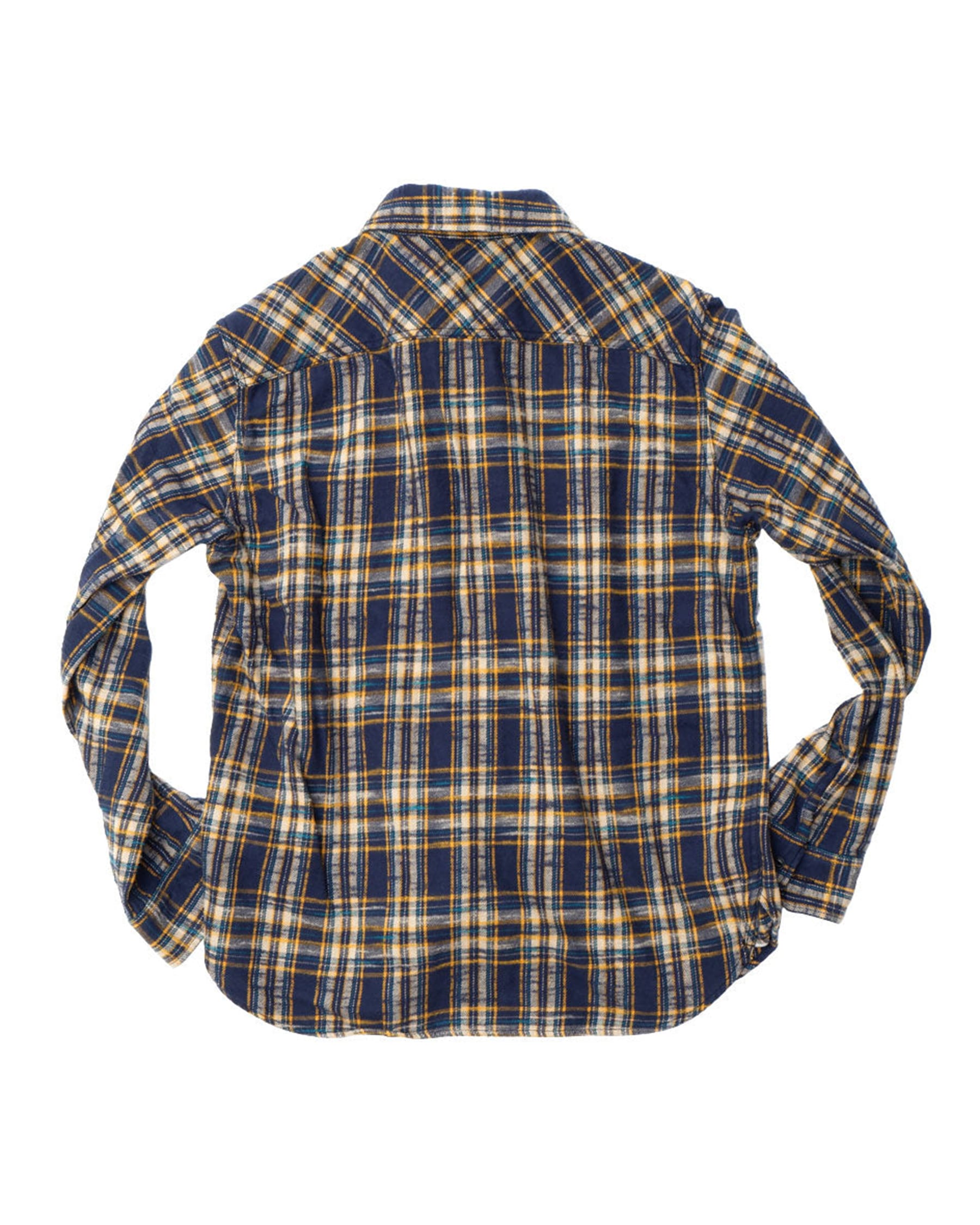 UES 502655 Slubby Flannel Shirt Navy