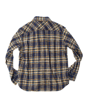 UES 502655 Slubby Flannel Shirt Navy