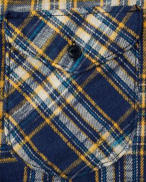 UES 502655 Slubby Flannel Shirt Navy
