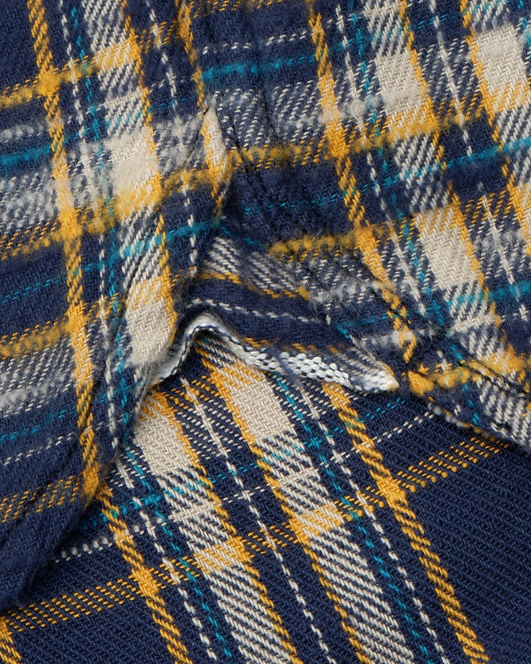 UES 502655 Slubby Flannel Shirt Navy