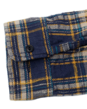 UES 502655 Slubby Flannel Shirt Navy