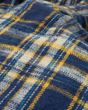 UES 502655 Slubby Flannel Shirt Navy