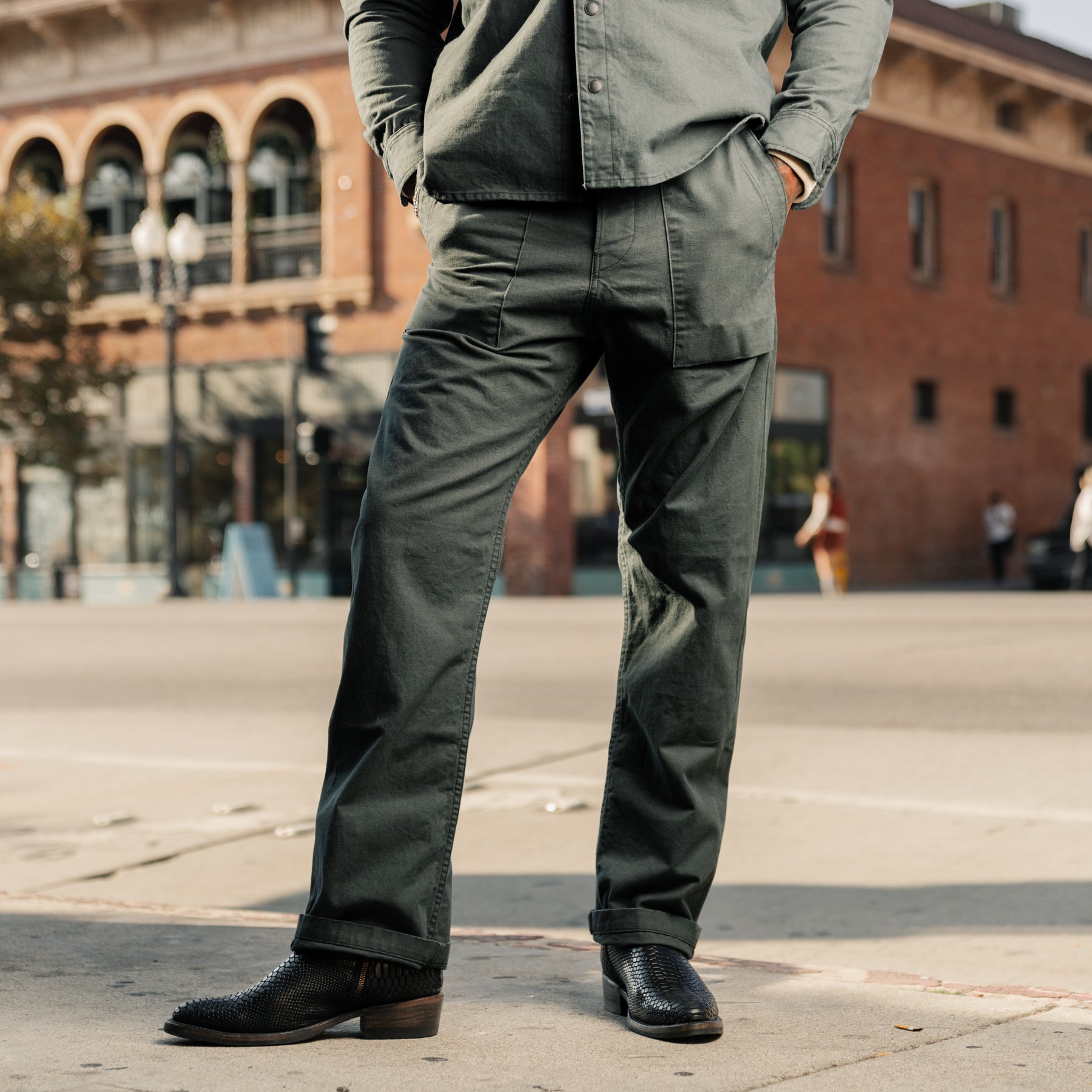 Rogue Territory Dyed Canvas Fatigue Pants Ash FINAL SALE