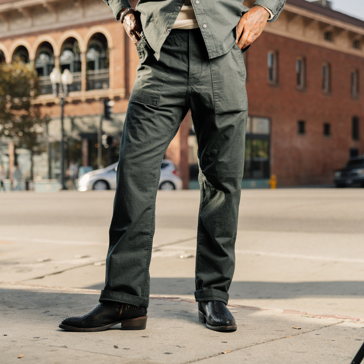 Rogue Territory Dyed Canvas Fatigue Pants Ash FINAL SALE
