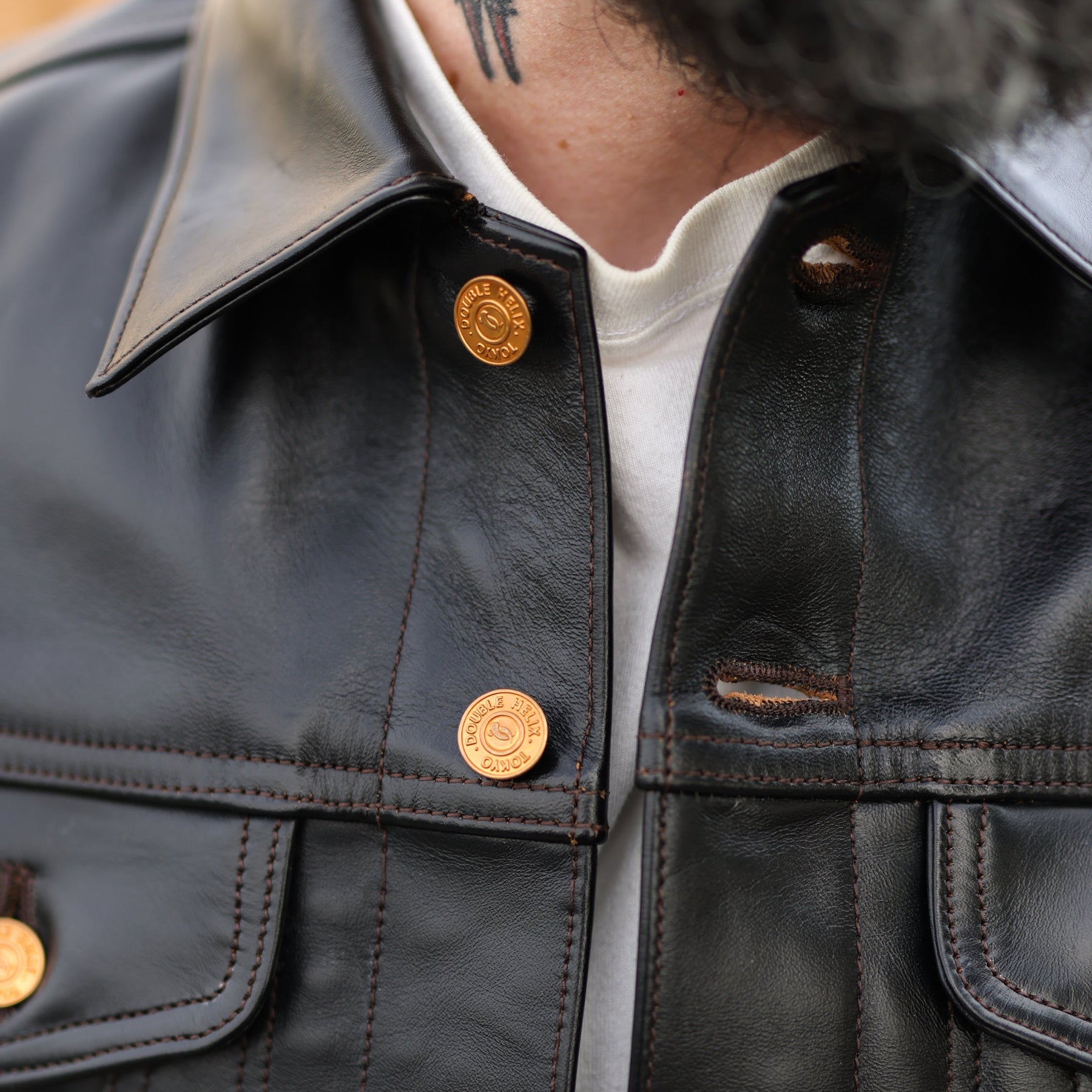 Double Helix Western Pioneer Horsehide Type III Jacket Black PRE-ORDER DEPOSIT