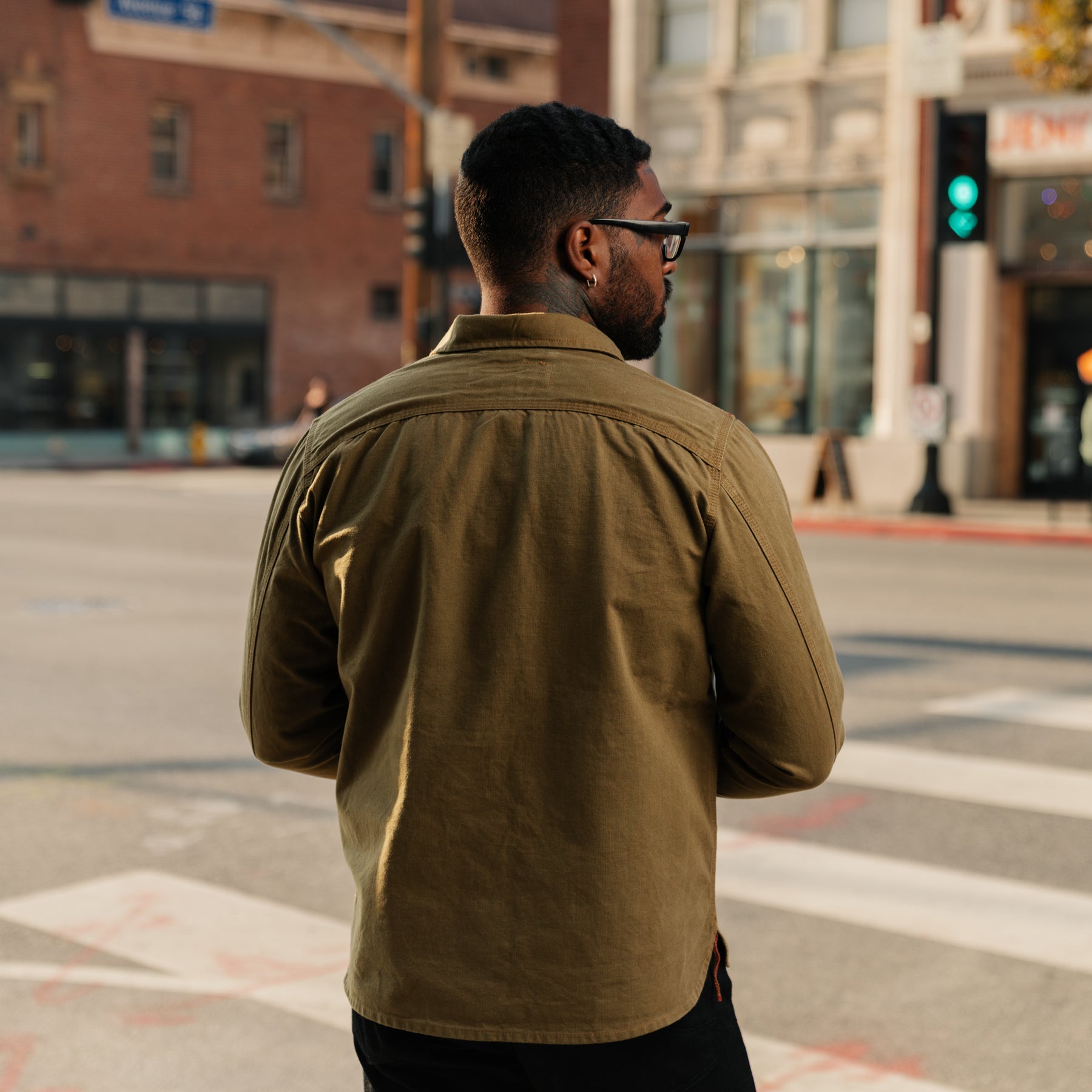 Rogue Territory Dyed Canvas Work Shirt Golden Brown FINAL SALE