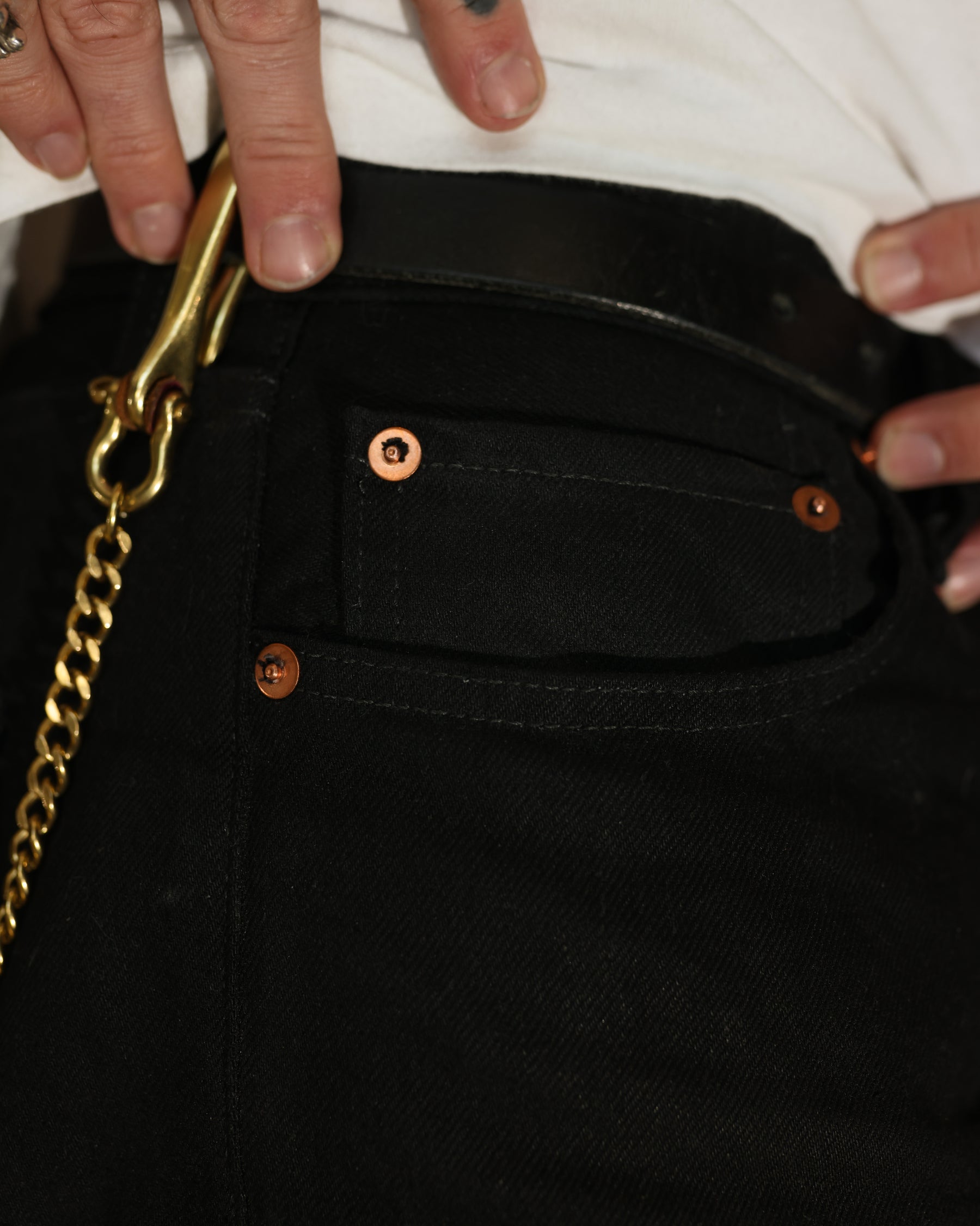 Aaron Levine New York 90's Washed Denim Jeans Rinse Black