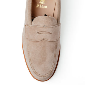 Alden x Snake Oil Provisions Unlined Penny Loafer Milkshake Suede