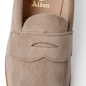 Alden x Snake Oil Provisions Unlined Penny Loafer Milkshake Suede