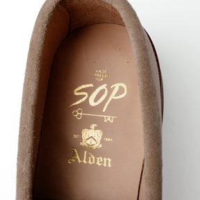 Alden x Snake Oil Provisions Unlined Penny Loafer Milkshake Suede