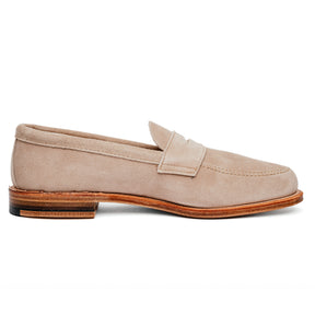 Alden x Snake Oil Provisions Unlined Penny Loafer Milkshake Suede