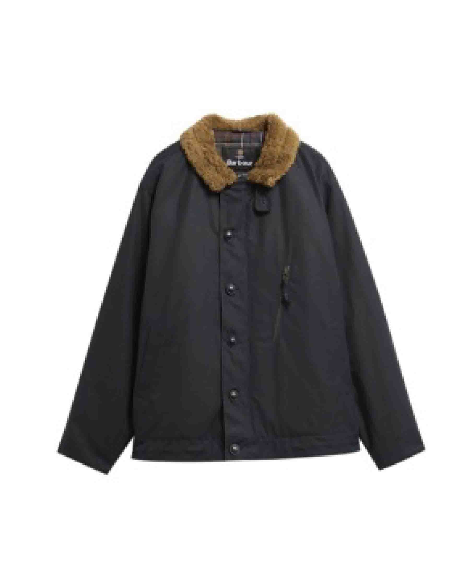 Barbour Macklow Wax Jacket Navy