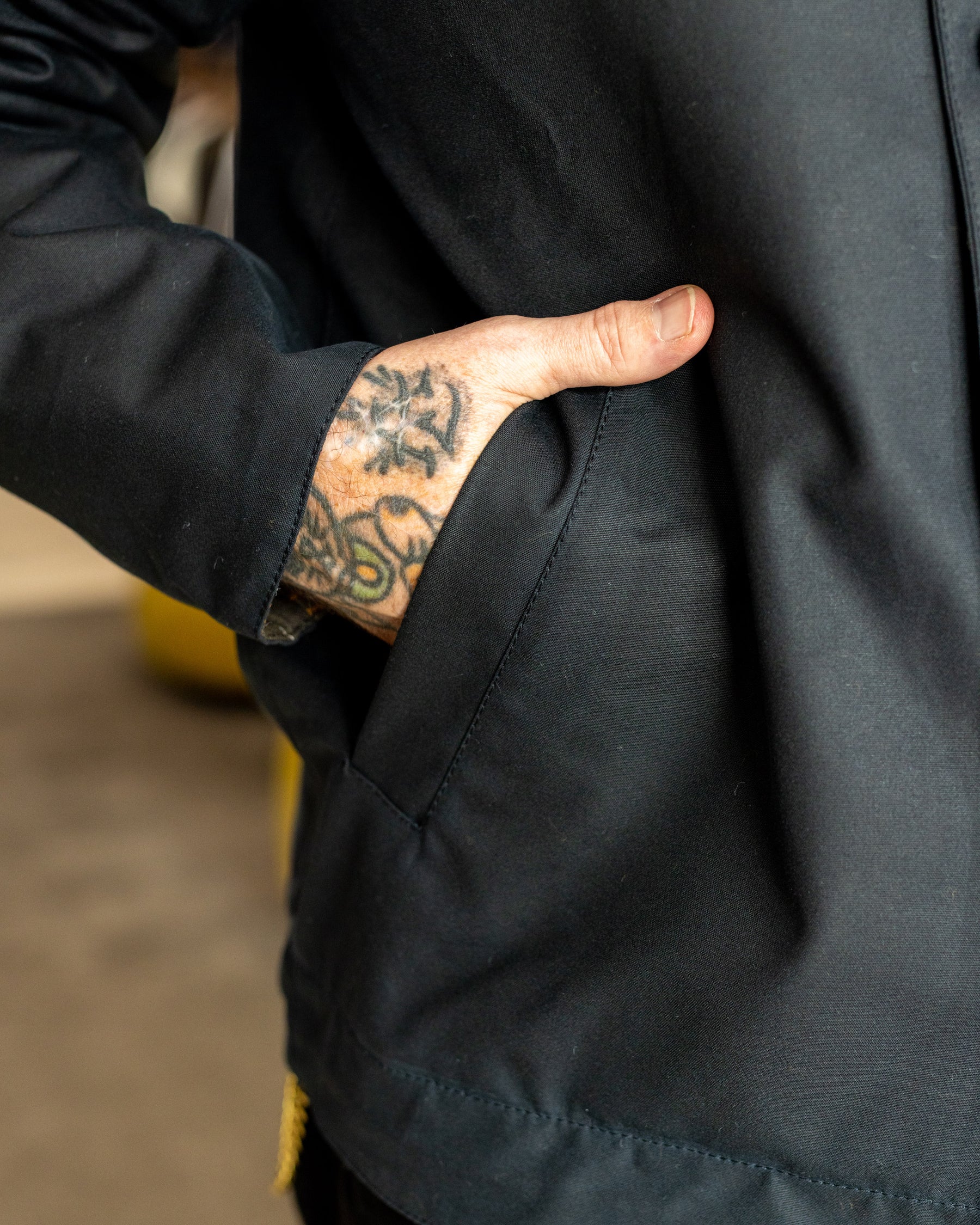 Barbour Macklow Wax Jacket Navy