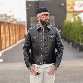 Double Helix Western Pioneer Horsehide Type III Jacket Black PRE-ORDER DEPOSIT