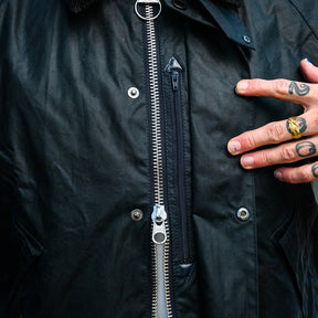 Barbour OS Transport Wax Jacket Navy