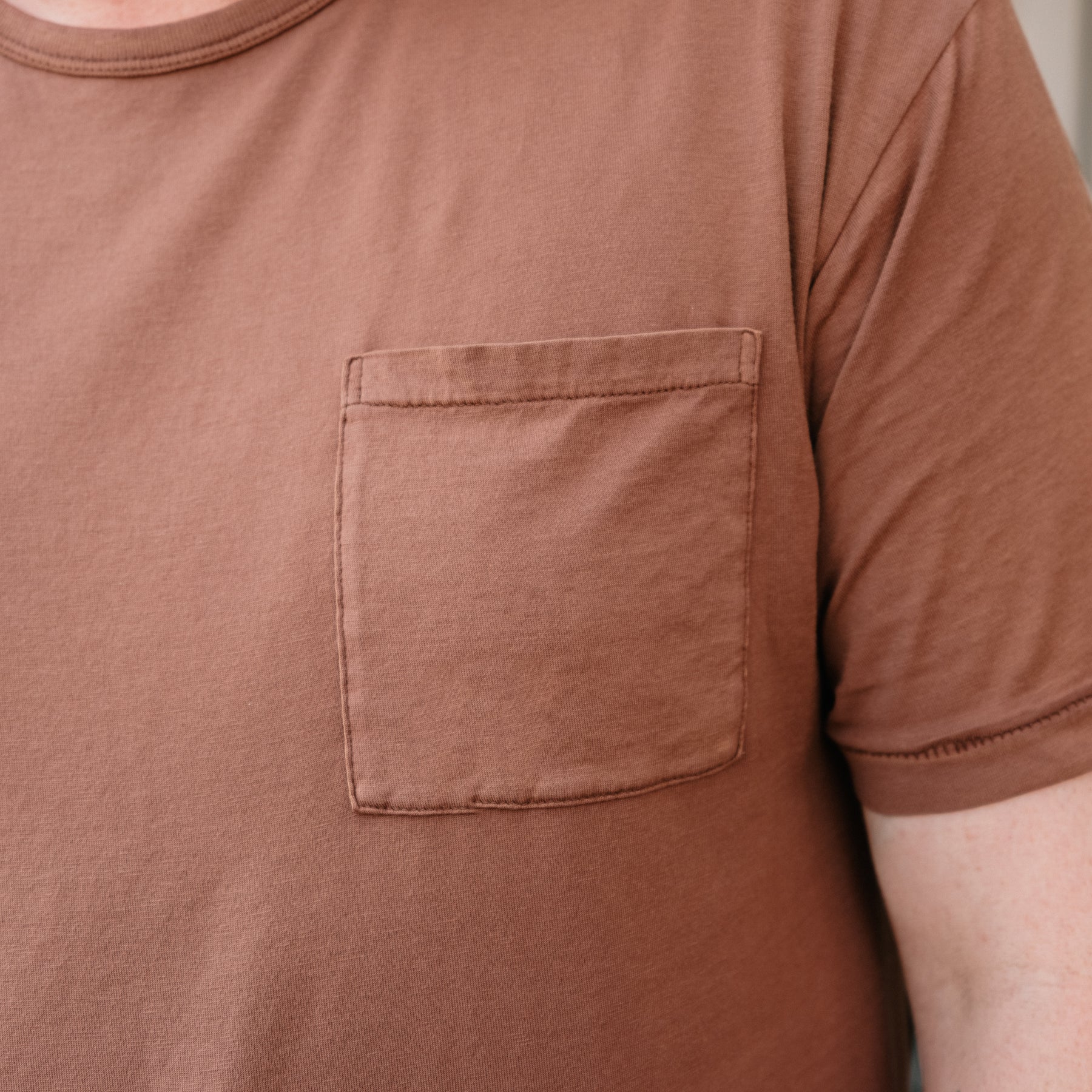 RRL Garment Dyed Pocket T-Shirt Chocolate FINAL SALE