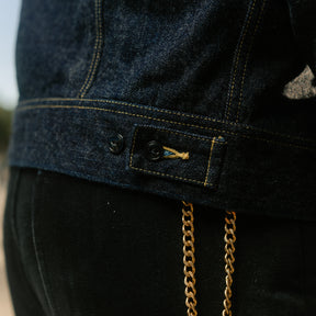 The Flat Head FN-OJ-D103 14.5oz Zimbabwe Cotton Denim Jacket Indigo