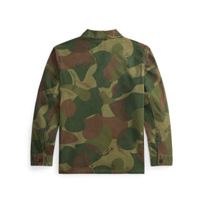 RRL Camo Poplin Overshirt Brush Stroke Camo