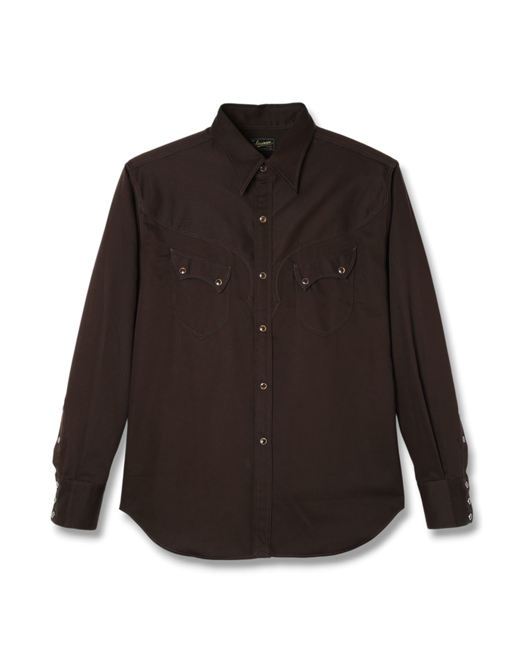 Stevenson Overall Co. Cody Western Shirt Dark Brown