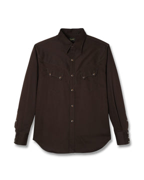 Stevenson Overall Co. Cody Western Shirt Dark Brown