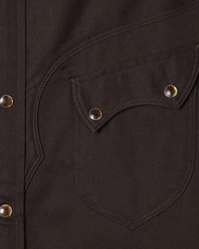 Stevenson Overall Co. Cody Western Shirt Dark Brown