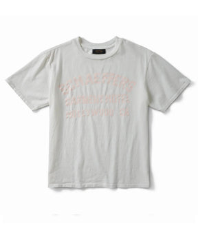 Schaeffer's Garment Hotel Cycle Varsity Tee Pink Cracked Print