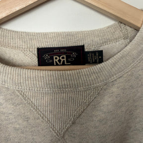 RRL Logo Fleece Sweatshirt Oatmeal Heather PRE-OWNED/ FINAL SALE