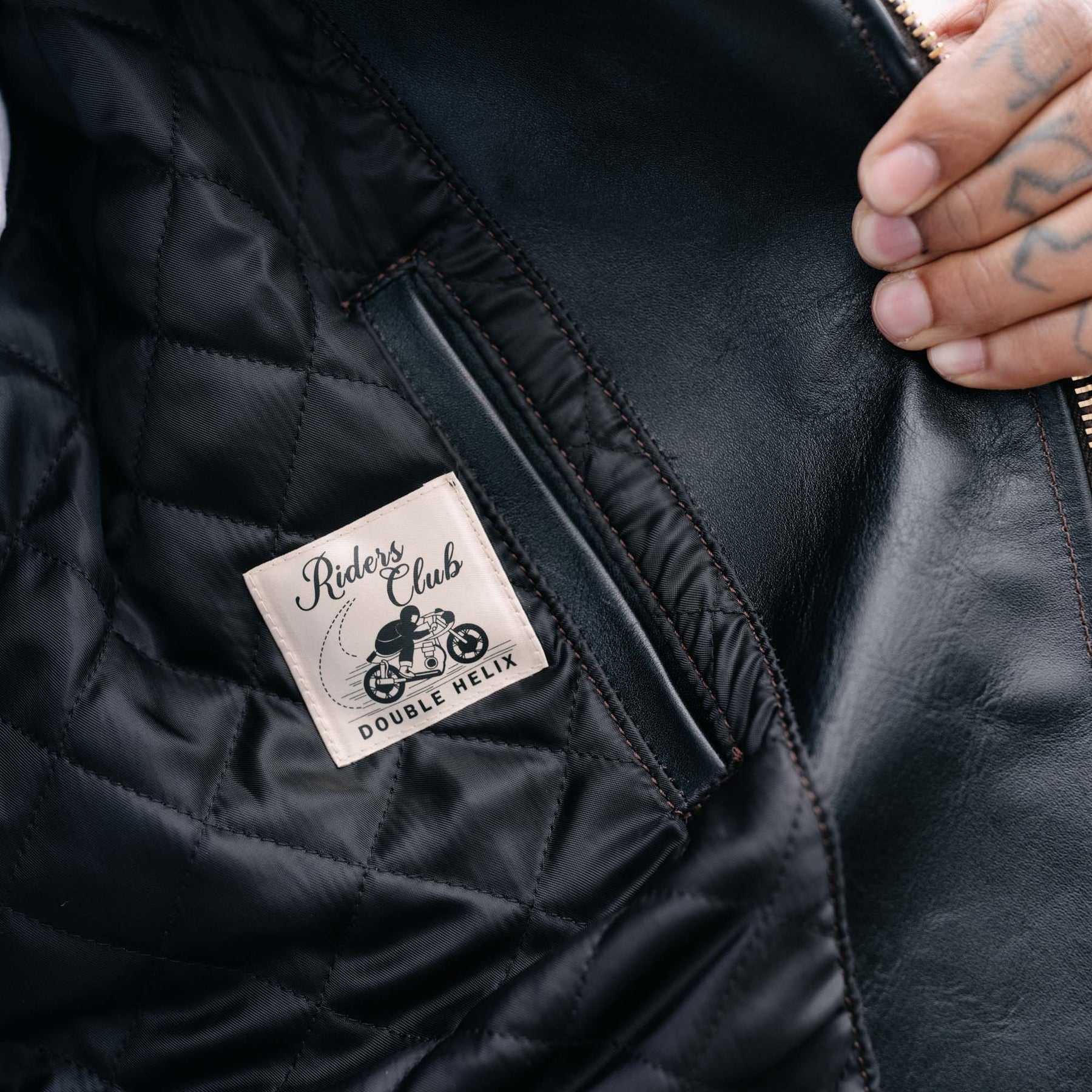 Double Helix Innovator Motorcycle Jacket Black Teacore