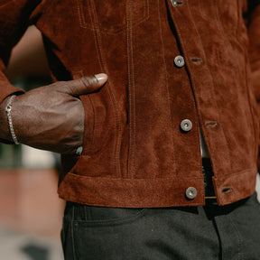 Double Helix Western Pioneer Horsehide Type III Dark Brown Suede
