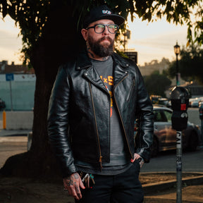 Double Helix x Snake Oil Provisions Deviant LAW Motorcycle Jacket Black PRE-ORDER DEPOSIT