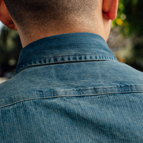 RRL Herringbone Twill Work Shirt Faded Indigo