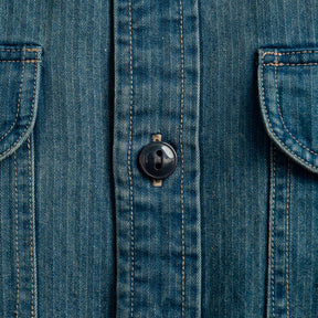RRL Herringbone Twill Work Shirt Faded Indigo