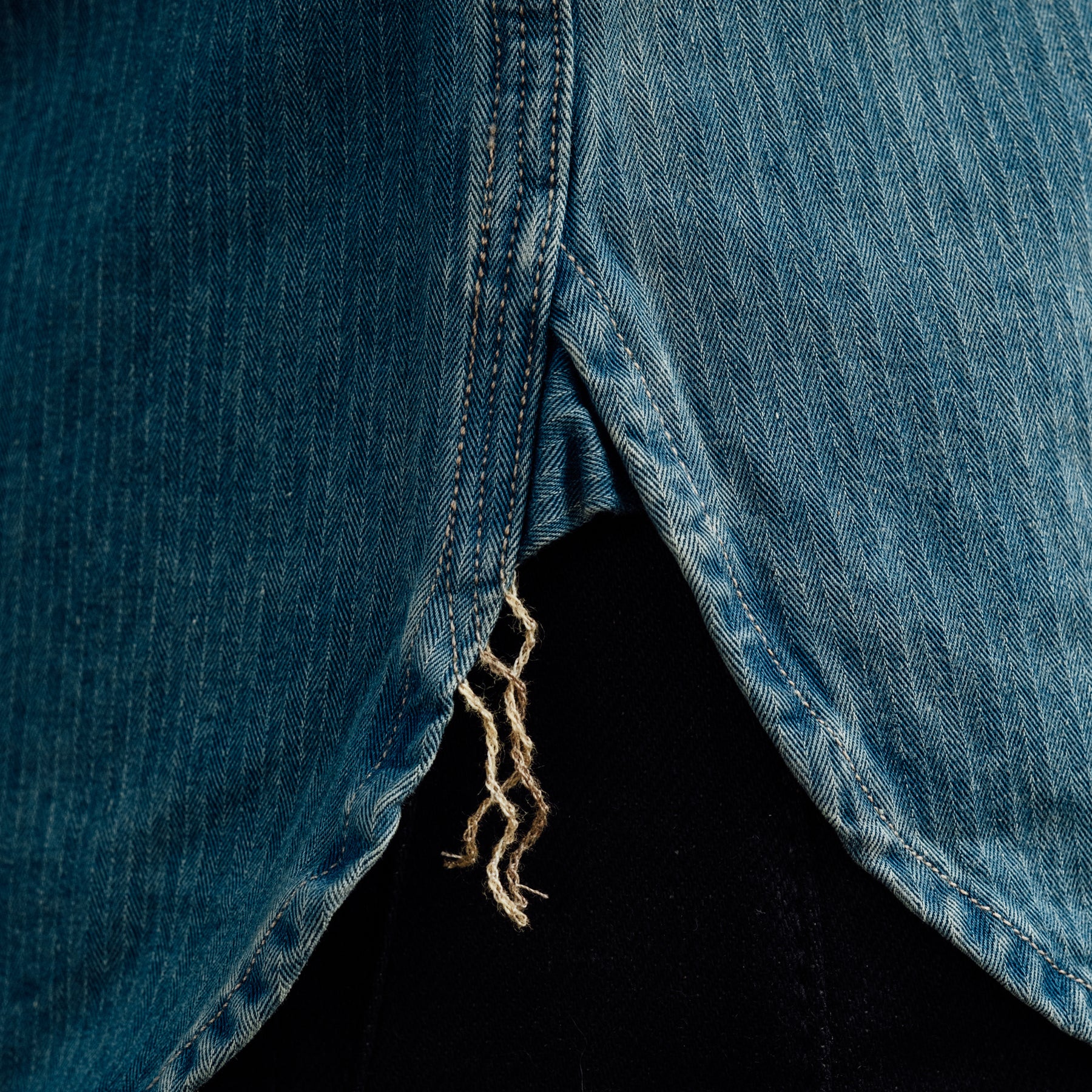 RRL Herringbone Twill Work Shirt Faded Indigo