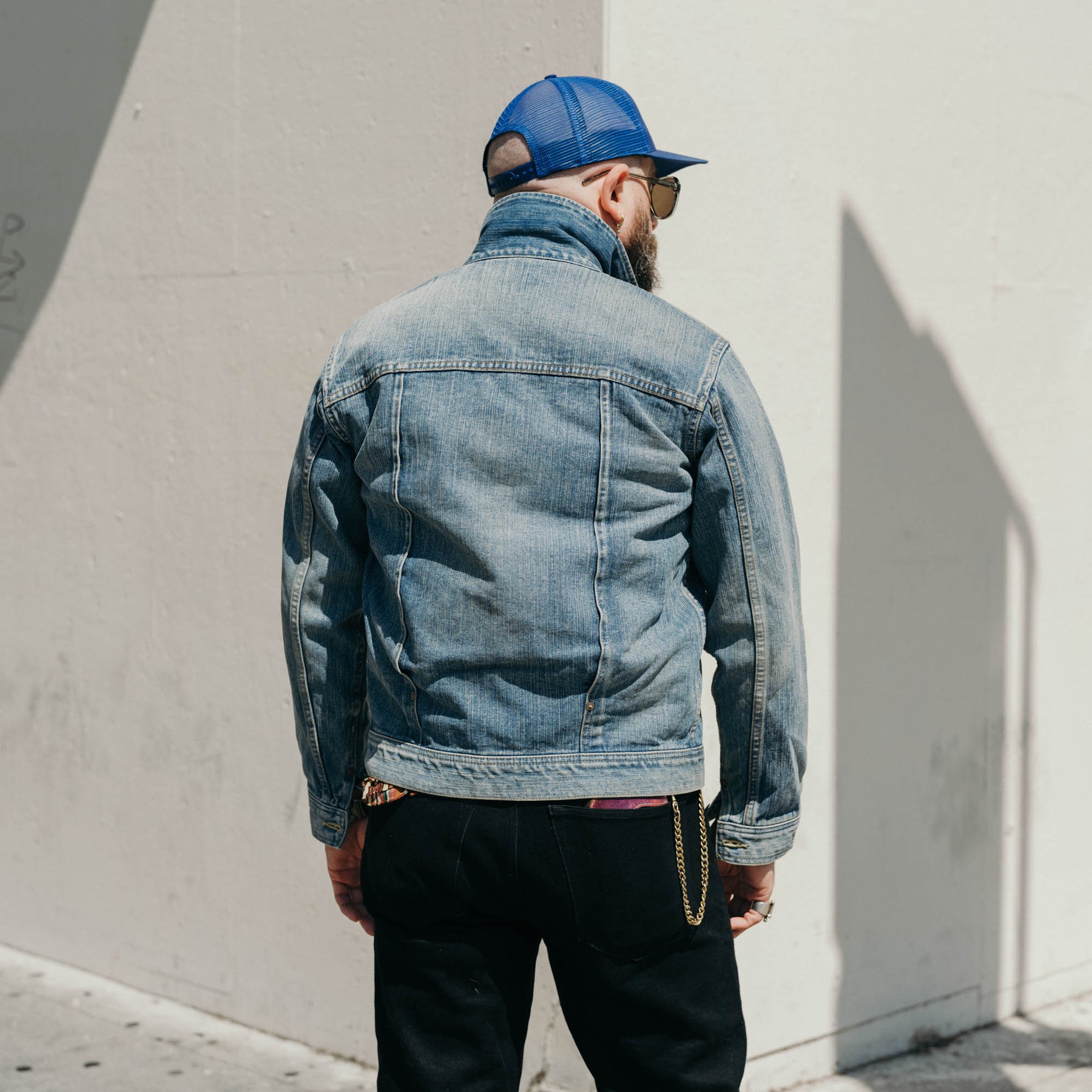 The Flat Head FN-OJ-D101C Left Hand Zimbabwe Cotton Denim Jacket Real Aging