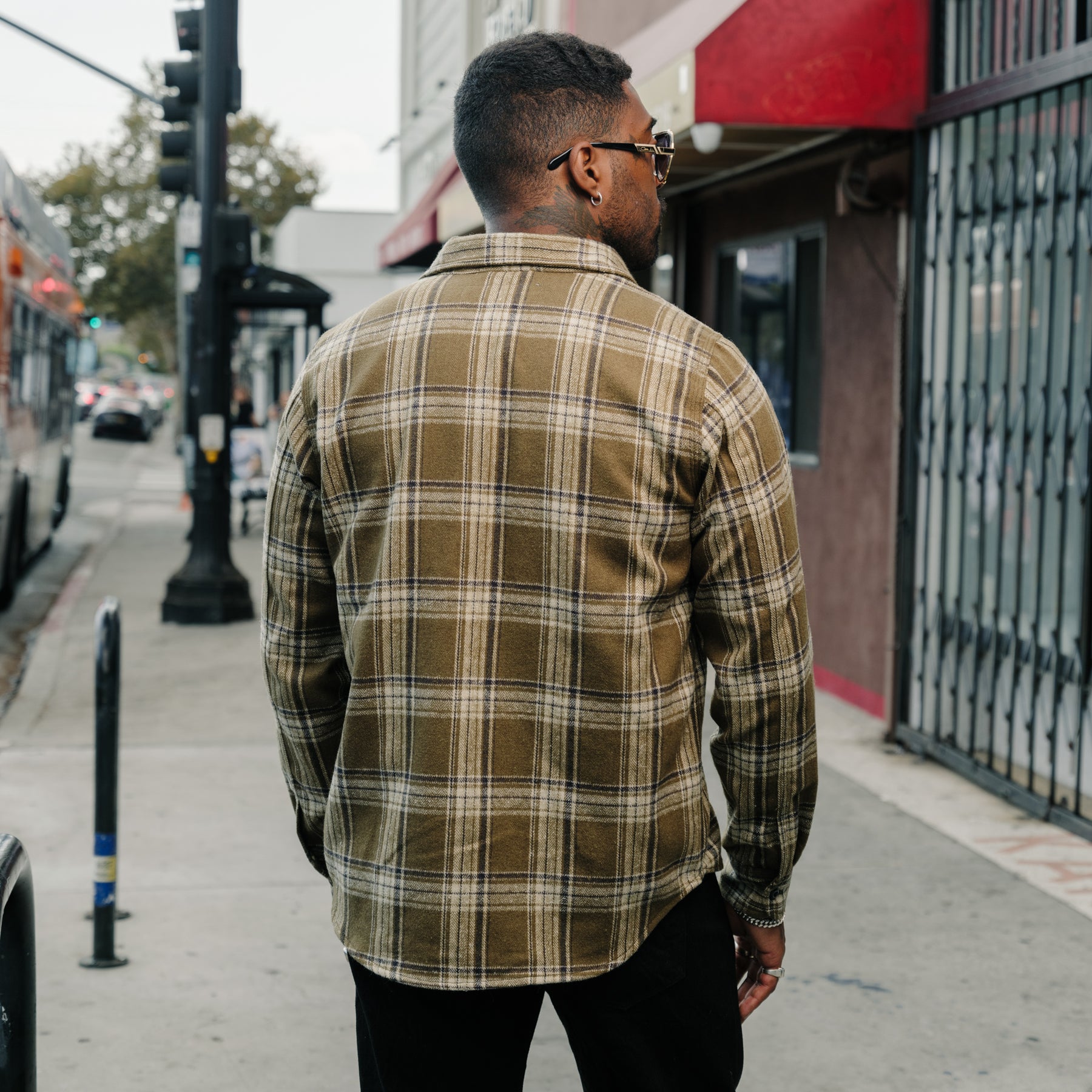 Rogue Territory Field Shirt Olive Plaid Flannel FINAL SALE