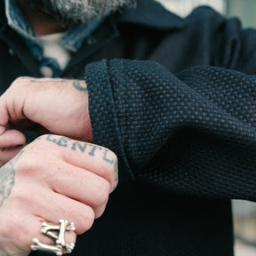 Rouge Territory x Snake Oil Provisions Sashiko Trench Coat Indigo