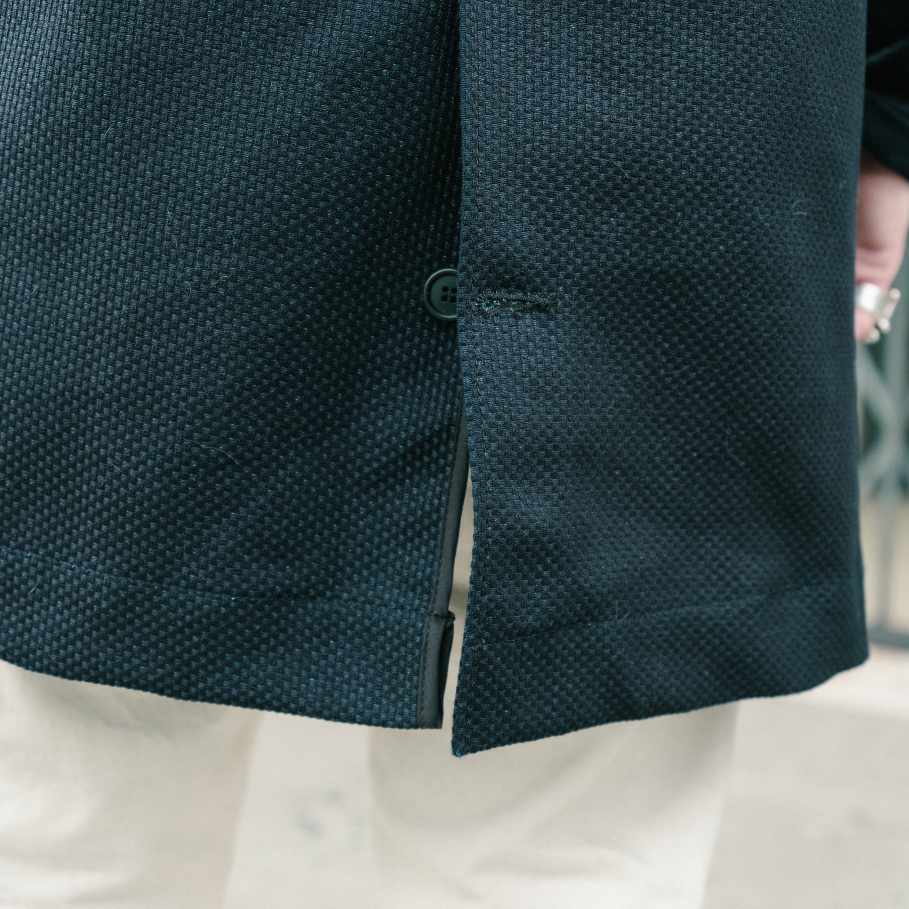 Rouge Territory x Snake Oil Provisions Sashiko Trench Coat Indigo