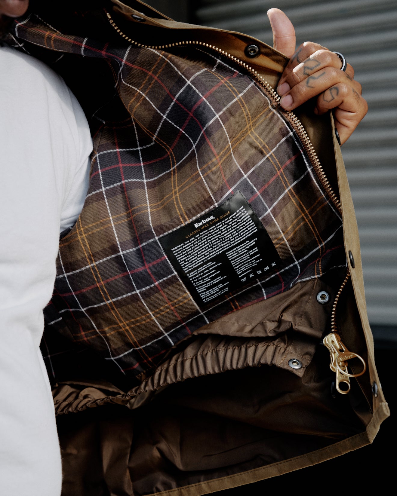 Barbour OS Transport Wax Jacket Sand