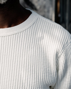 UES 60BW Big Waffle T-Shirt Off White