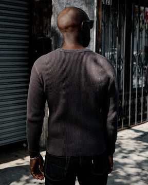 UES 60BW Big Waffle T-Shirt Steel Gray